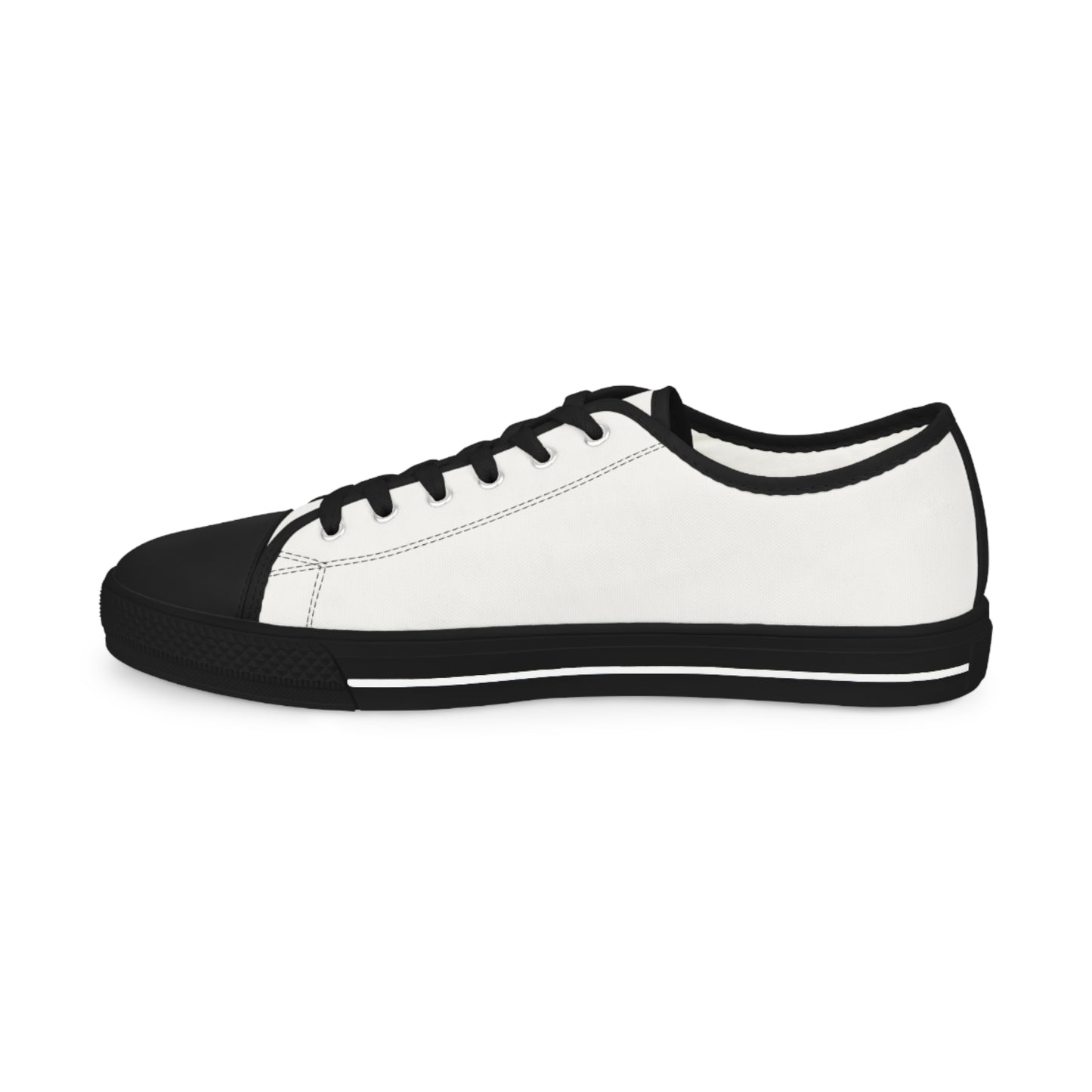 Men's White Low Top Sneakers with Blue Globe Icon — Casual Travel-Inspired Canvas Shoes