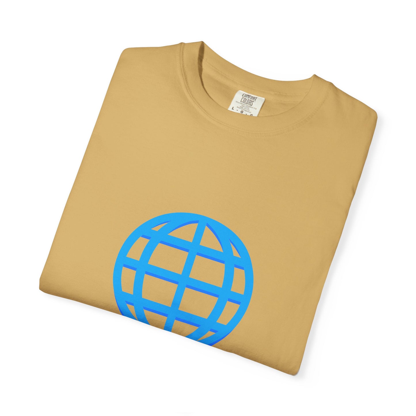 Blue Globe Icon T-Shirt | Minimal World Logo Tee
