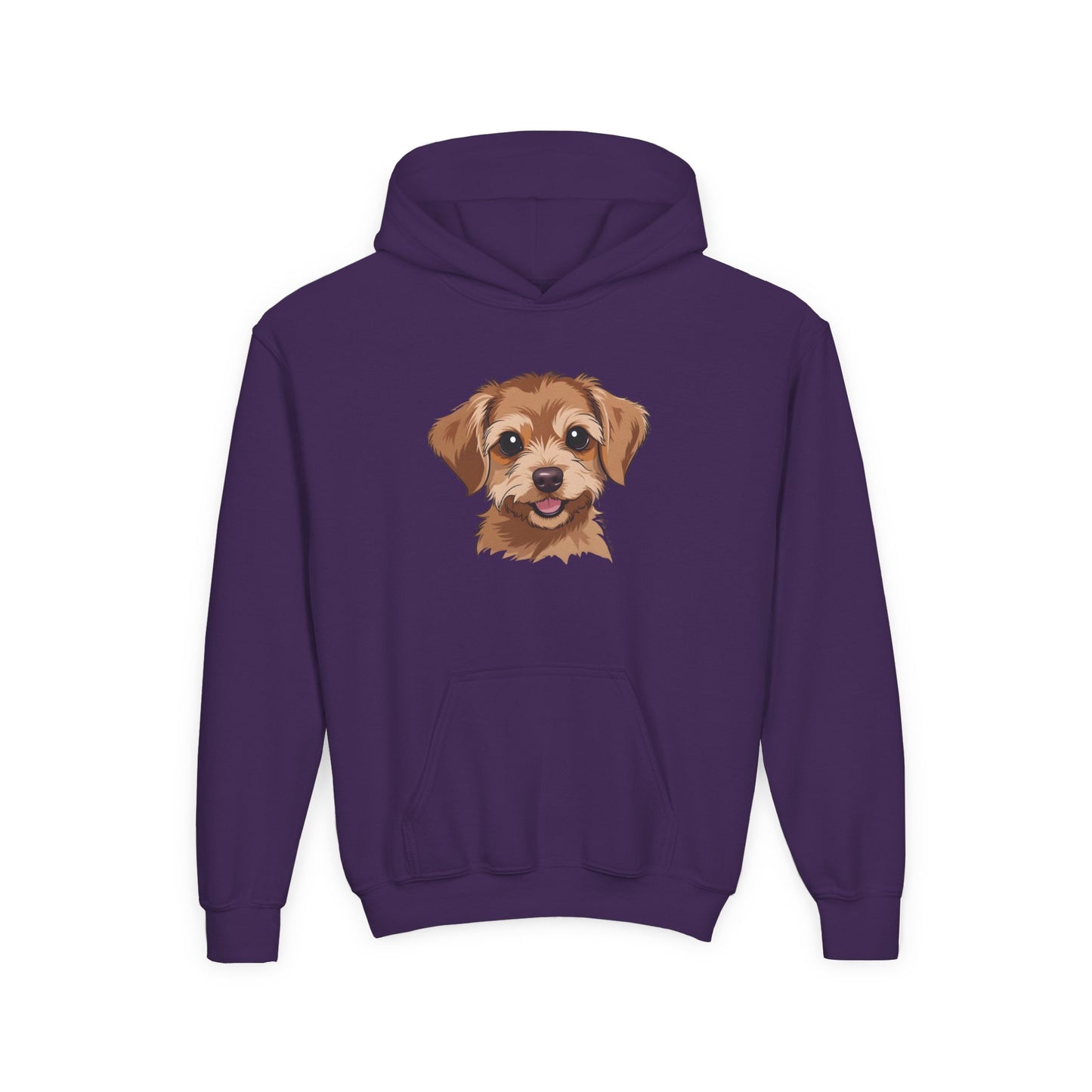 Youth Hoodie — Cute Smiling Puppy Face Kids Pullover