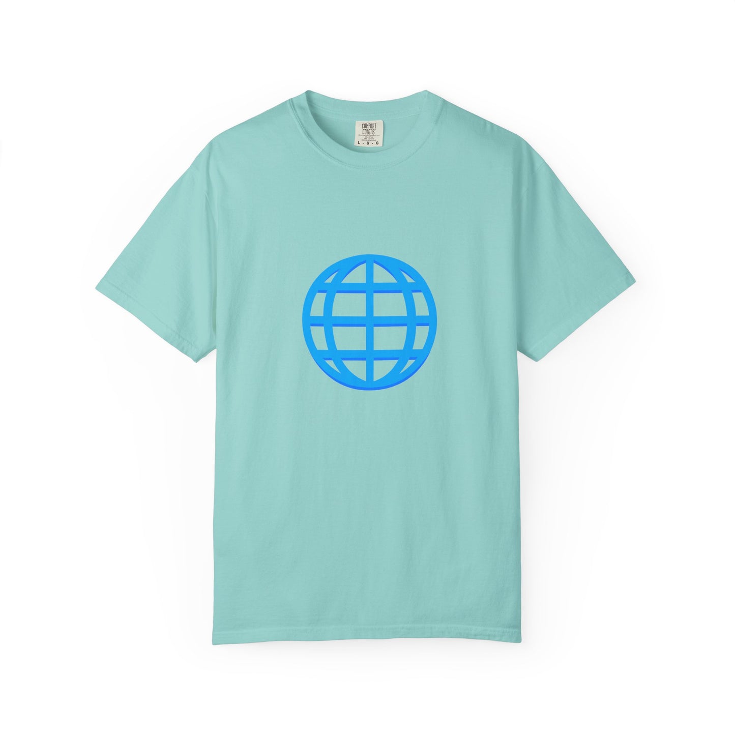 Blue Globe Icon T-Shirt | Minimal World Logo Tee