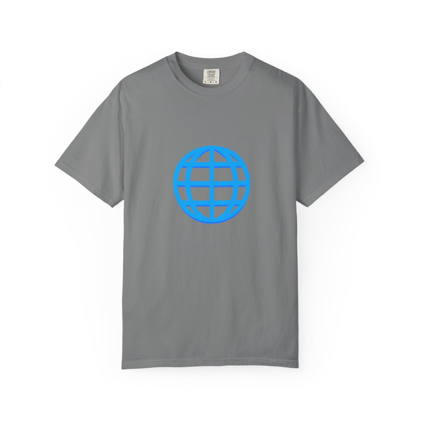 Blue Globe Icon T-Shirt | Minimal World Logo Tee
