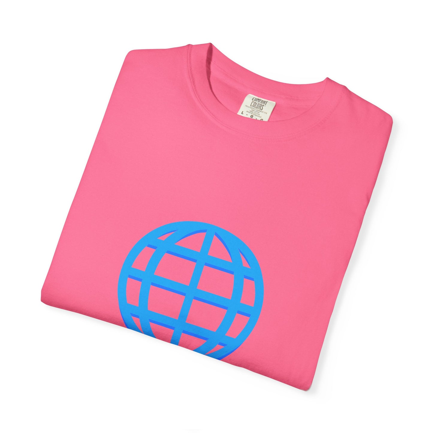 Blue Globe Icon T-Shirt | Minimal World Logo Tee