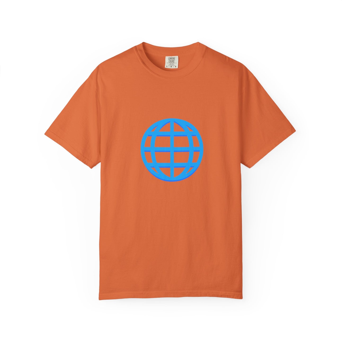 Blue Globe Icon T-Shirt | Minimal World Logo Tee