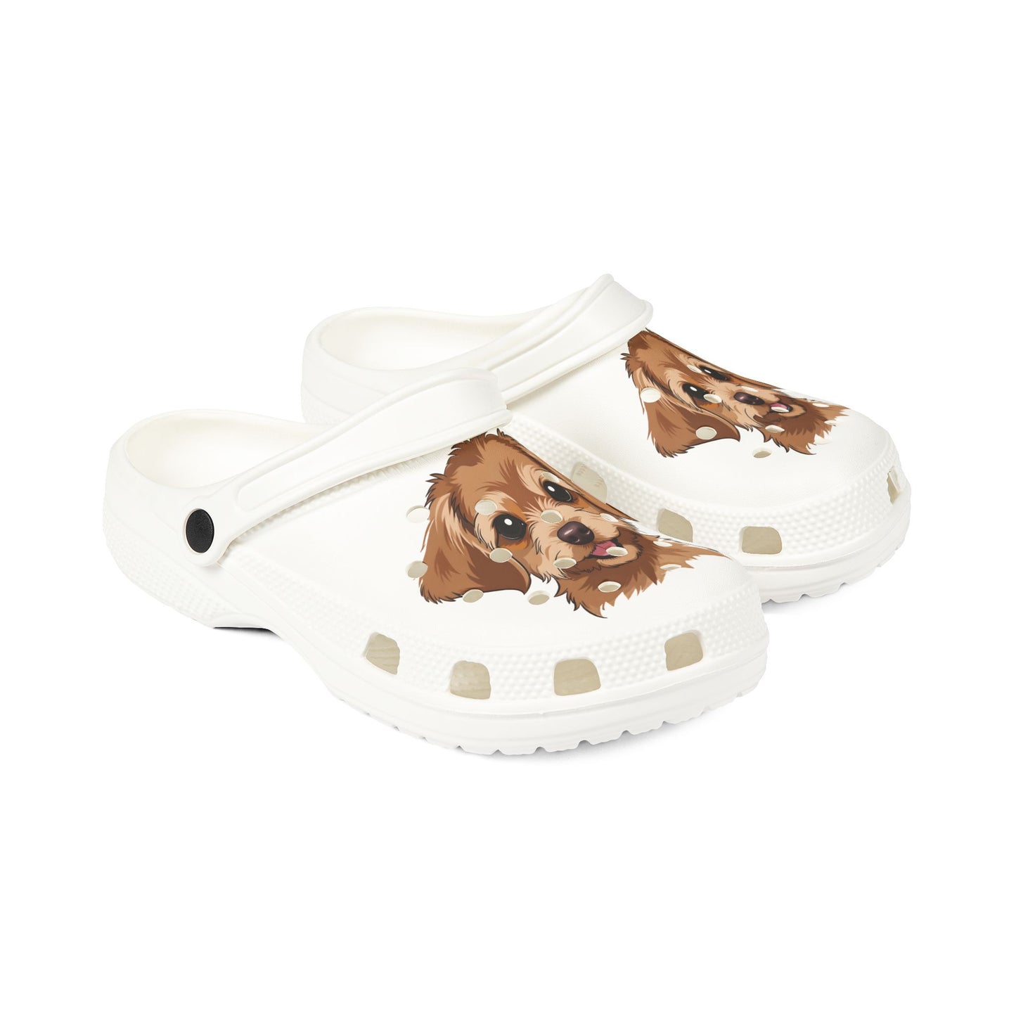 Cute Brown Puppy EVA Clogs — Dog Face Foam Garden Shoes