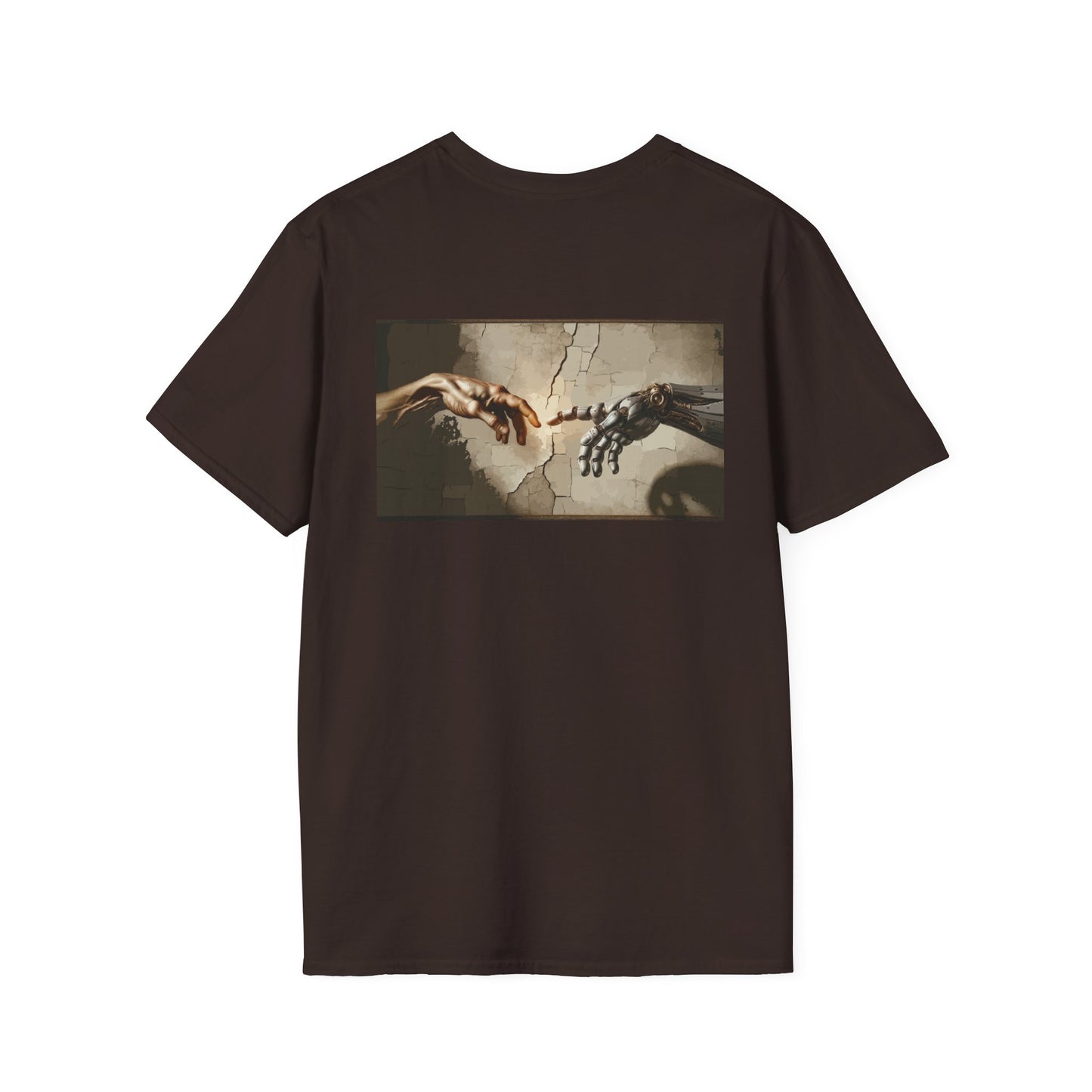 T-Shirt — Renaissance Hands Artwork Tee (Human and Robotic Touch)
