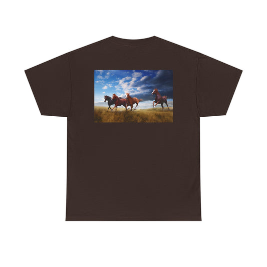 Wild Horses Graphic Tee — Running Horses Sunrise T-Shirt