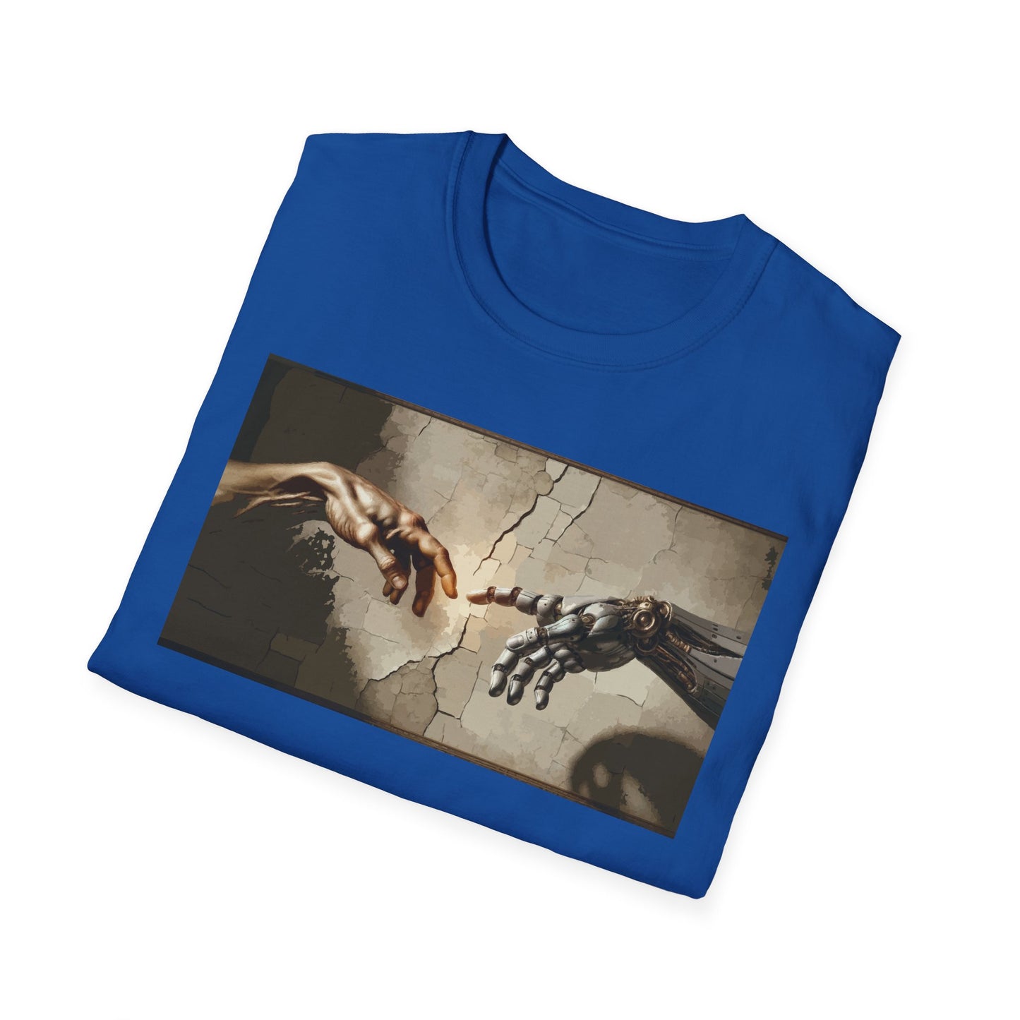 T-Shirt — Renaissance Hands Artwork Tee (Human and Robotic Touch)