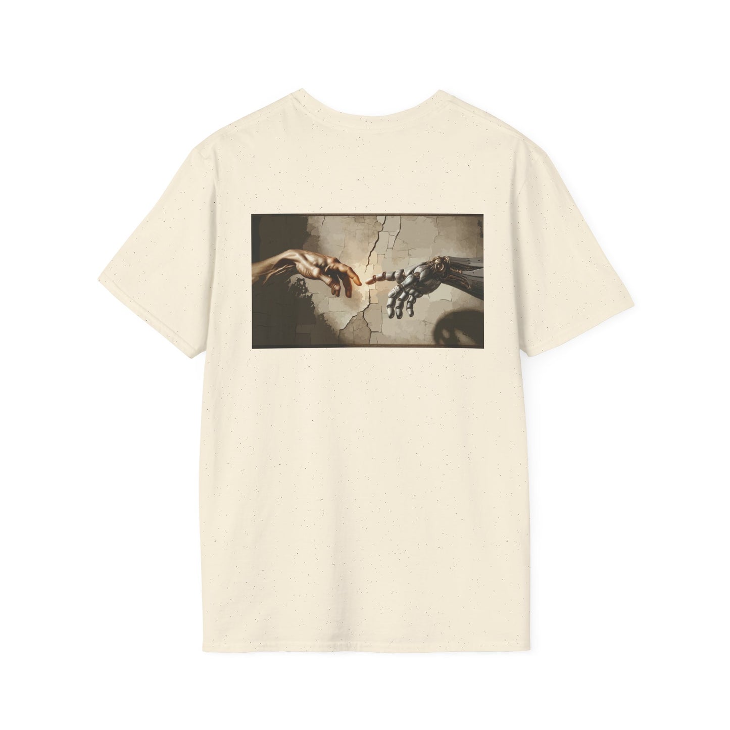 T-Shirt — Renaissance Hands Artwork Tee (Human and Robotic Touch)