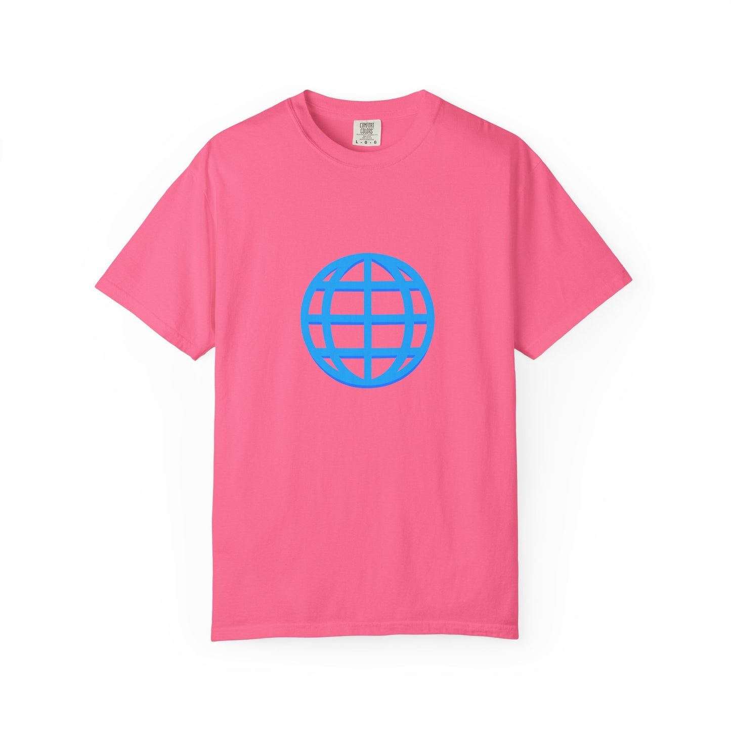 Blue Globe Icon T-Shirt | Minimal World Logo Tee