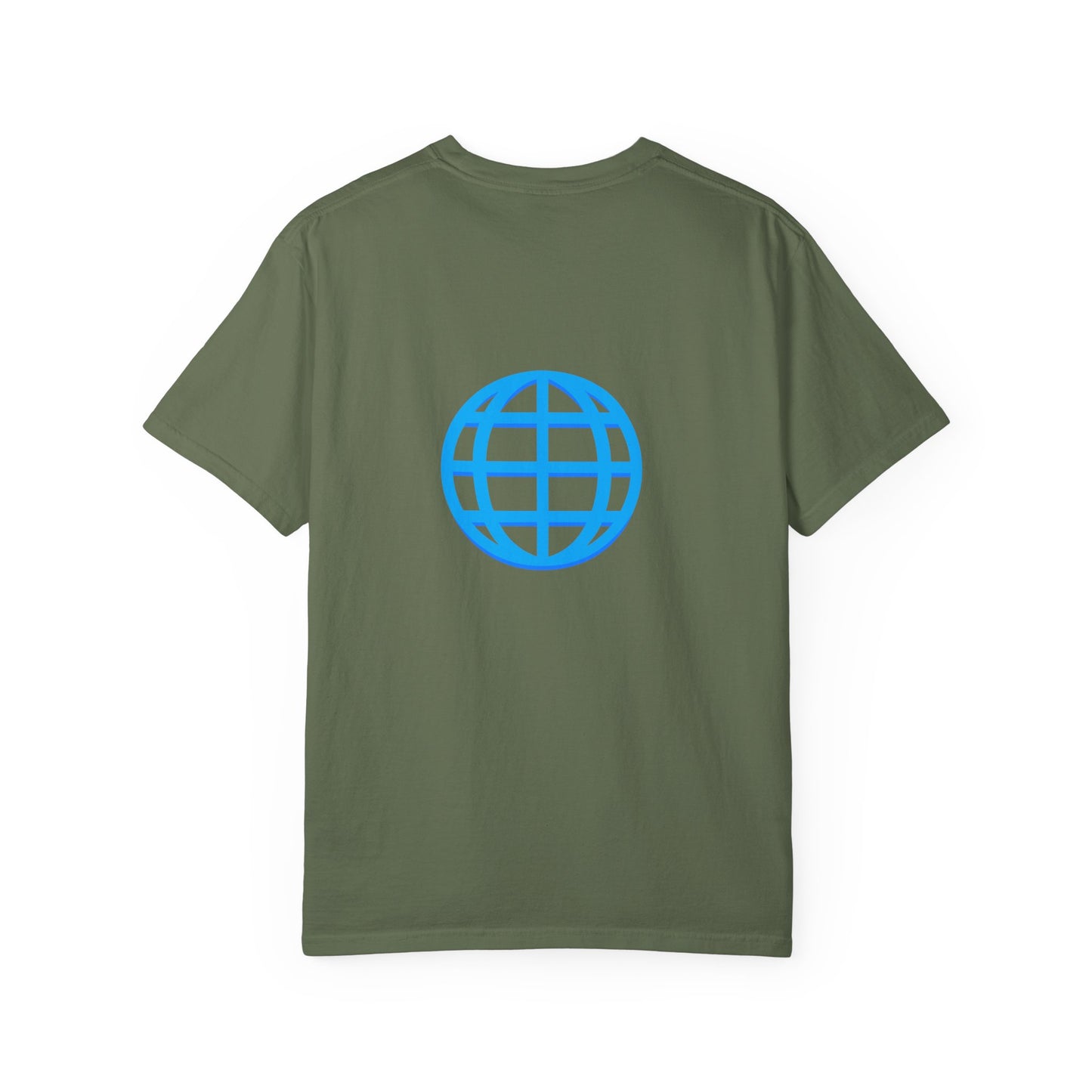 Blue Globe Icon T-Shirt | Minimal World Logo Tee