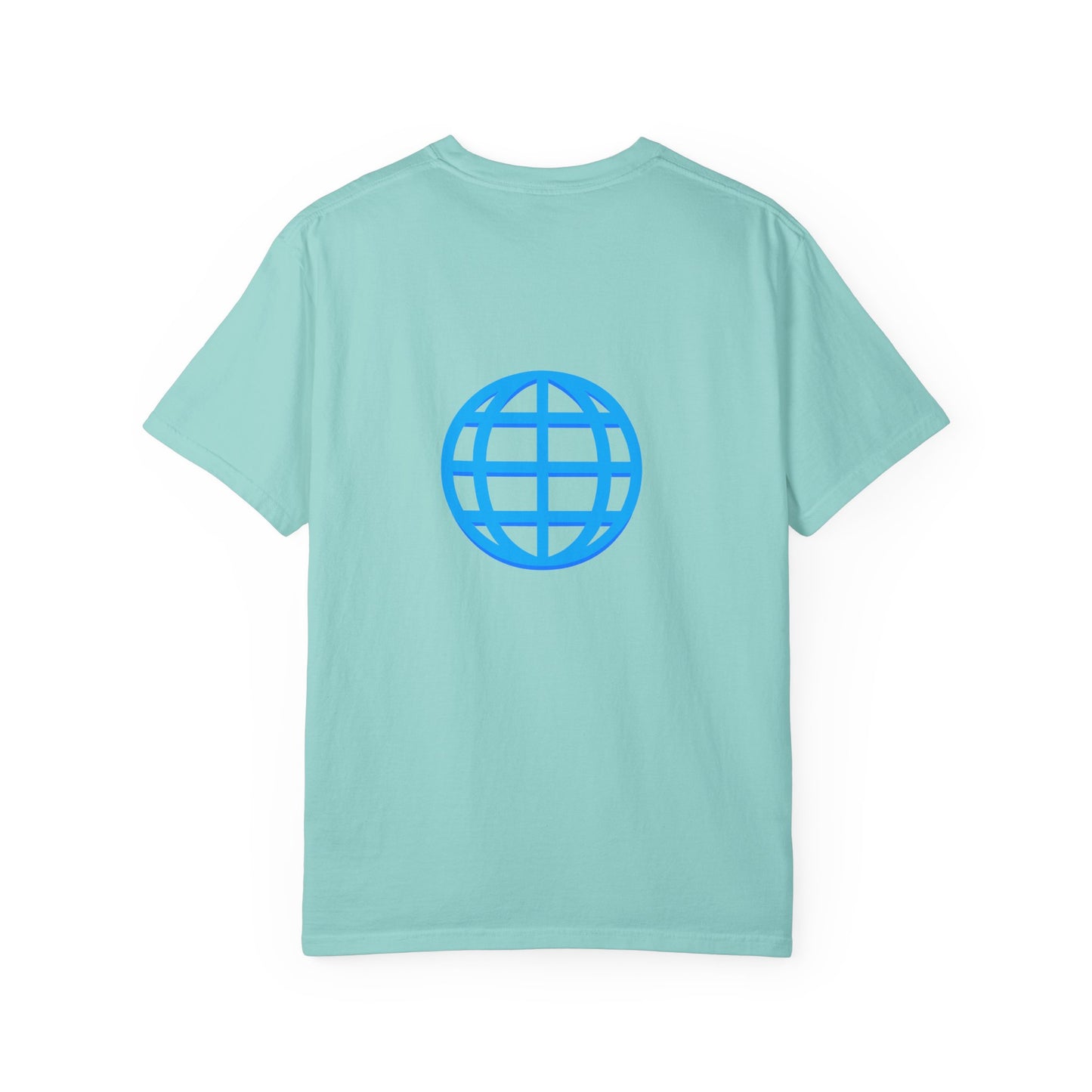Blue Globe Icon T-Shirt | Minimal World Logo Tee