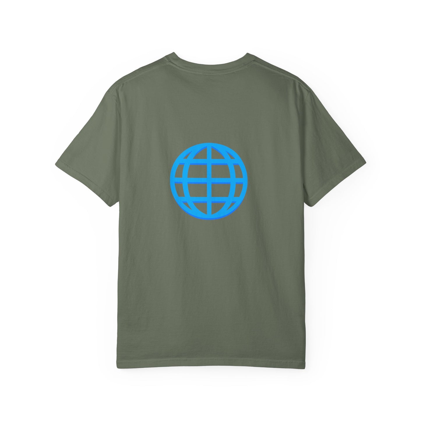 Blue Globe Icon T-Shirt | Minimal World Logo Tee