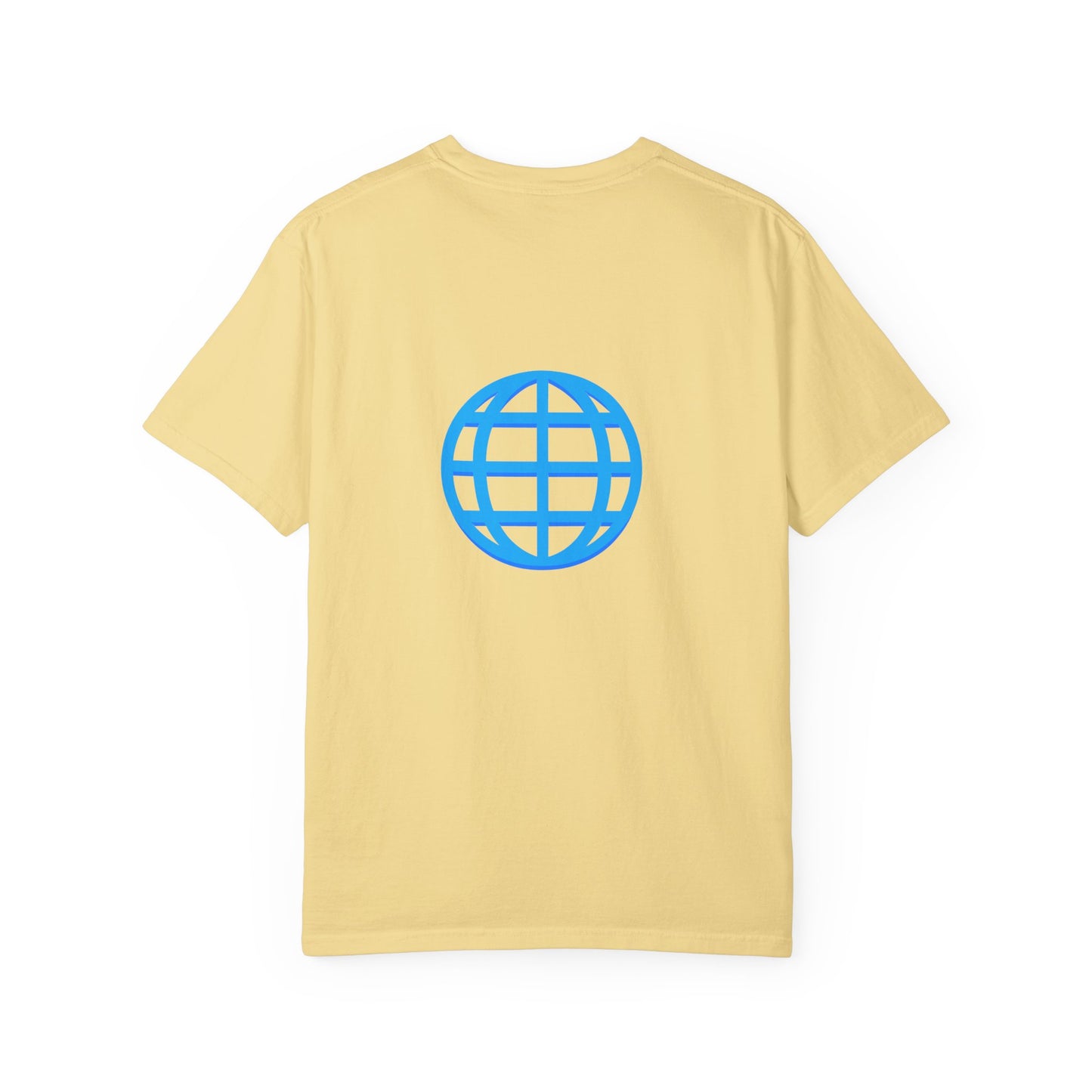 Blue Globe Icon T-Shirt | Minimal World Logo Tee