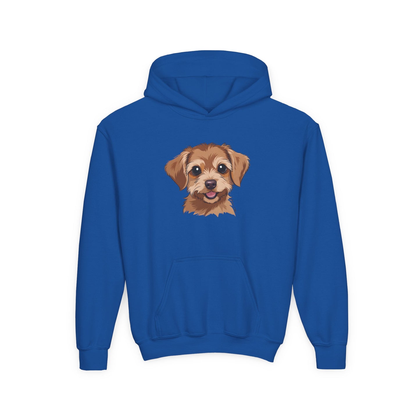 Youth Hoodie — Cute Smiling Puppy Face Kids Pullover