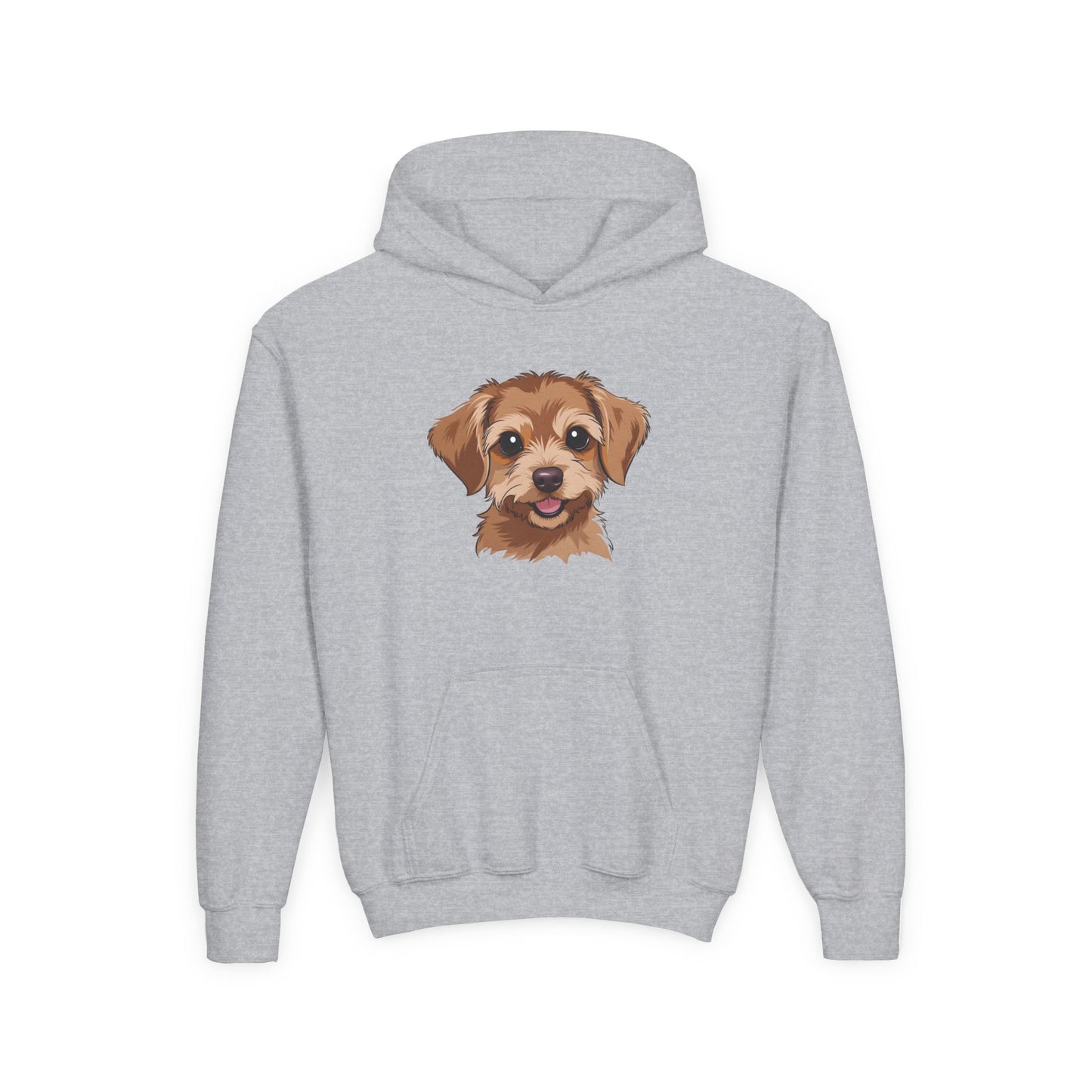 Youth Hoodie — Cute Smiling Puppy Face Kids Pullover