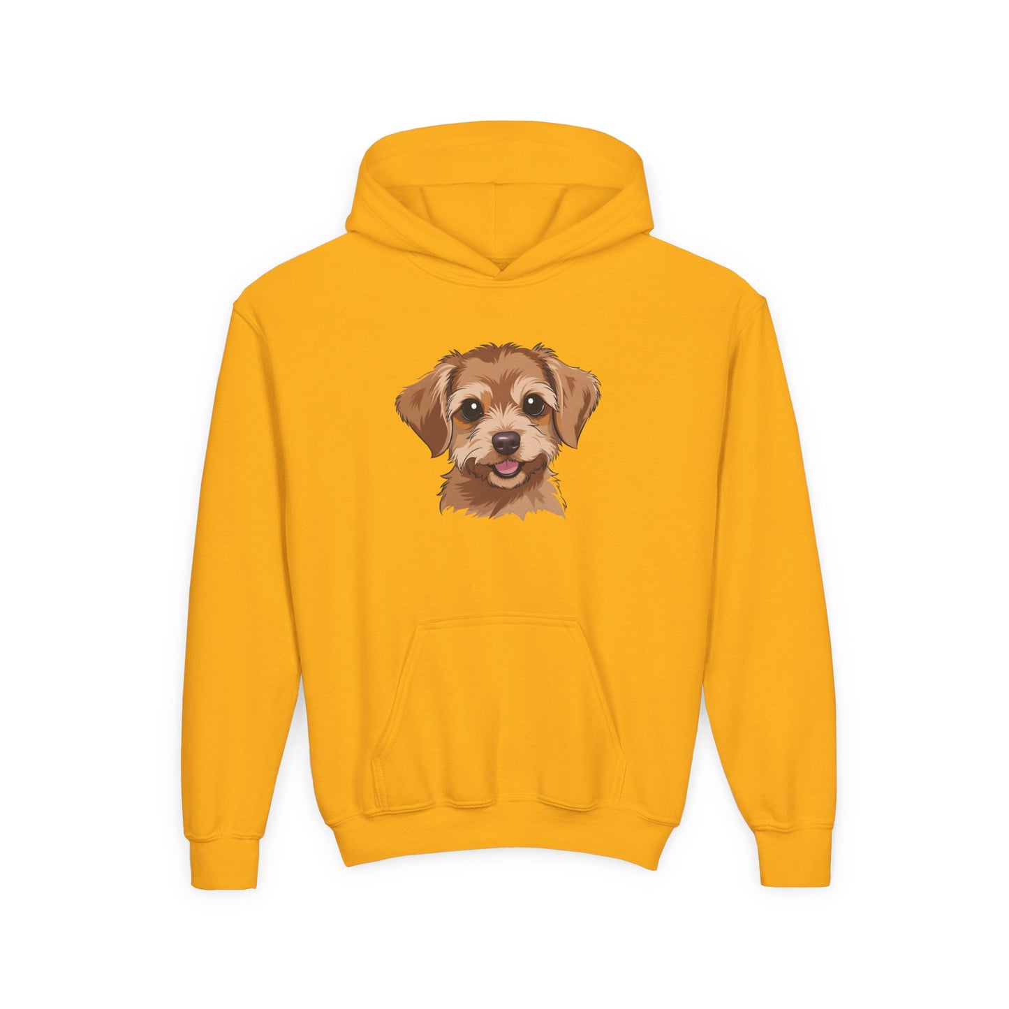 Youth Hoodie — Cute Smiling Puppy Face Kids Pullover