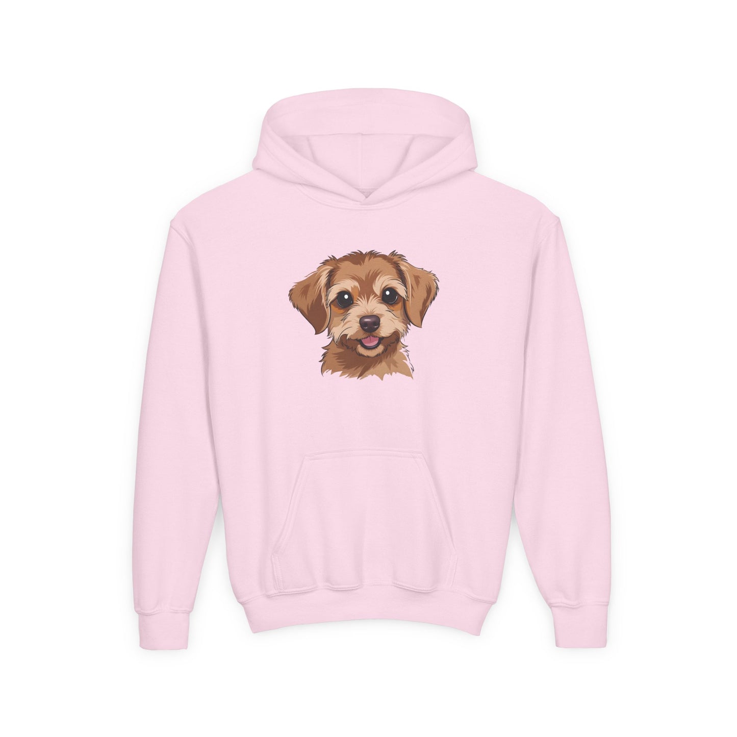 Youth Hoodie — Cute Smiling Puppy Face Kids Pullover