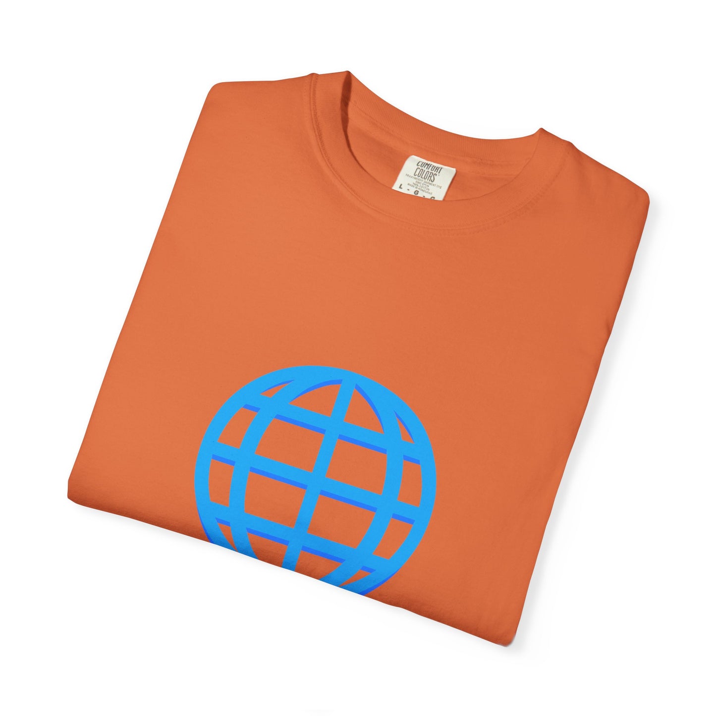 Blue Globe Icon T-Shirt | Minimal World Logo Tee