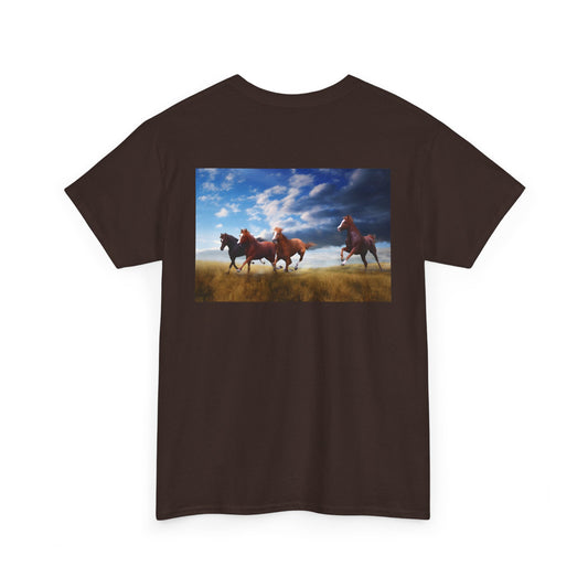 Wild Horses Graphic Tee — Running Horses Sunrise T-Shirt