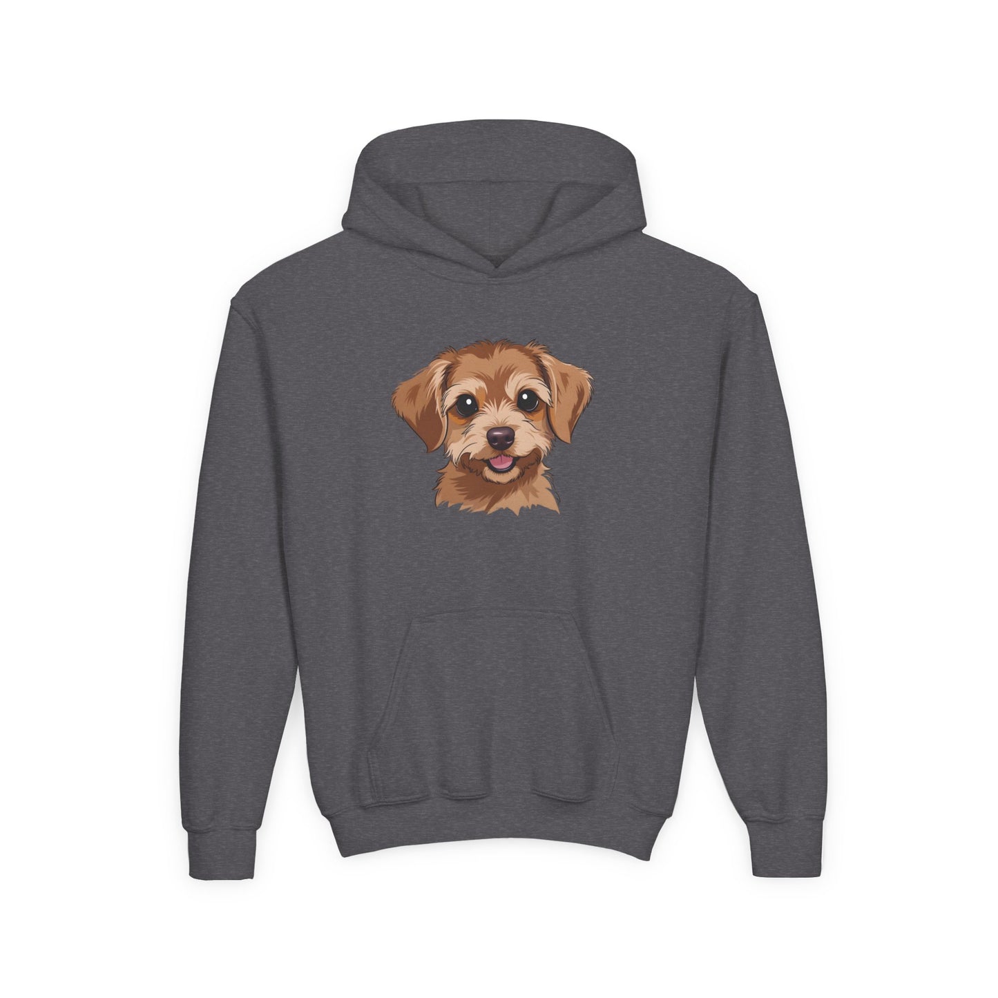 Youth Hoodie — Cute Smiling Puppy Face Kids Pullover