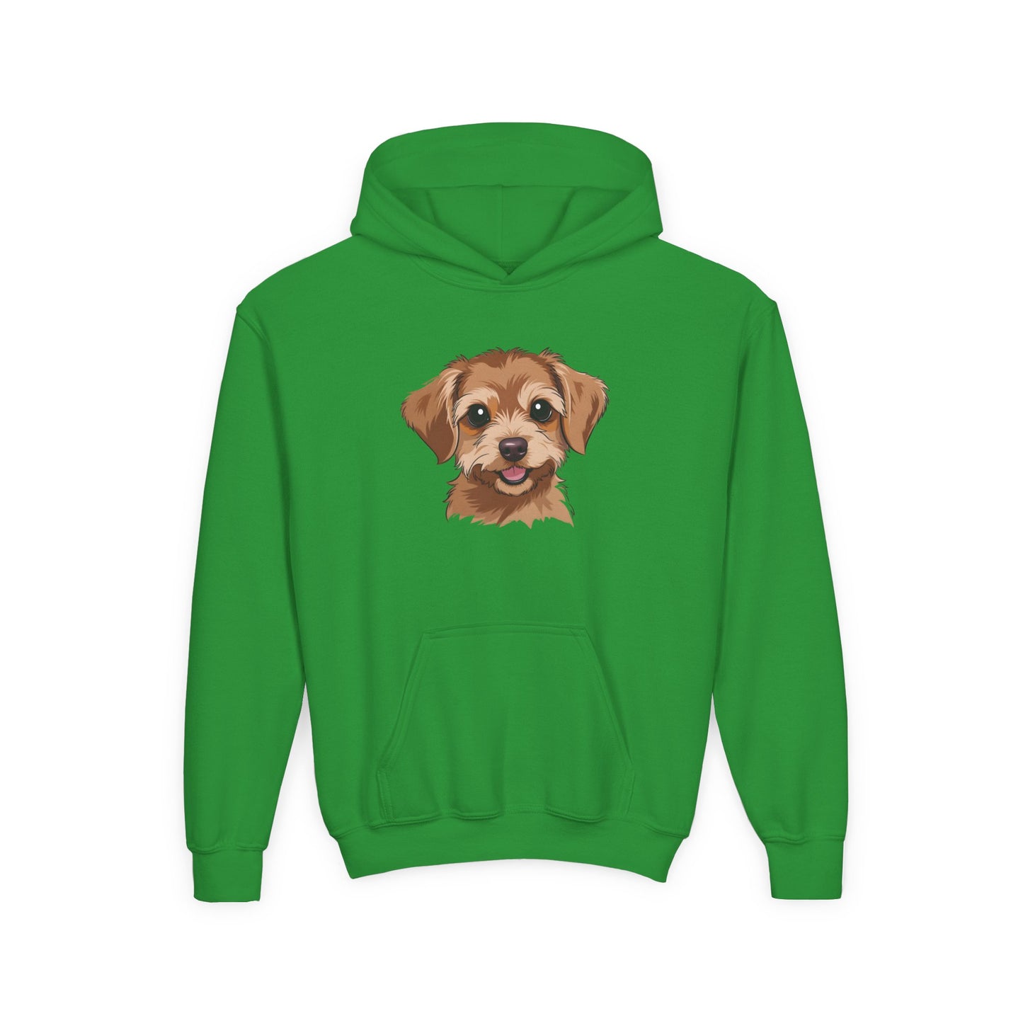 Youth Hoodie — Cute Smiling Puppy Face Kids Pullover